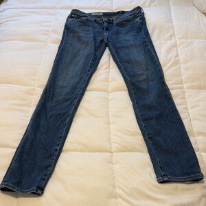 AG Adriano Goldschmied Dark Blue Straight Leg Jeans
